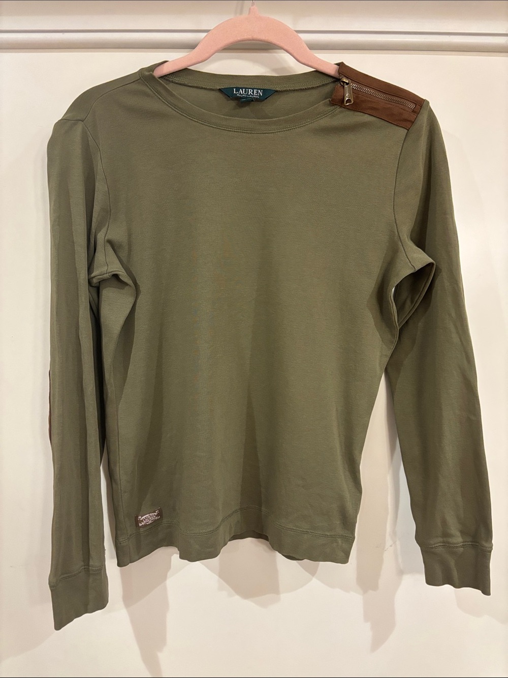 Lauren Ralph Lauren Olive Long Sleeve Shirt Size Medium